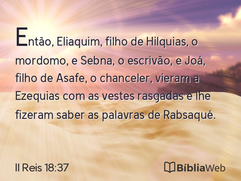 II Reis 18:37 em imagem para compartilhar