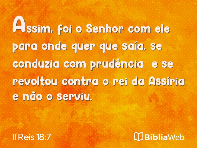 II Reis 18:7 em imagem para compartilhar