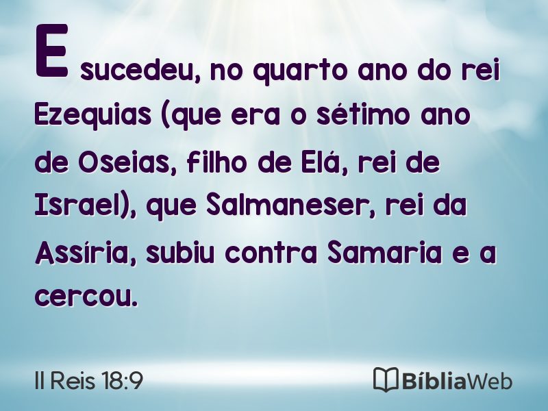II Reis 18:9 em imagem para compartilhar
