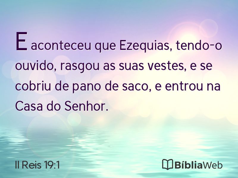 II Reis 19:1 em imagem para compartilhar
