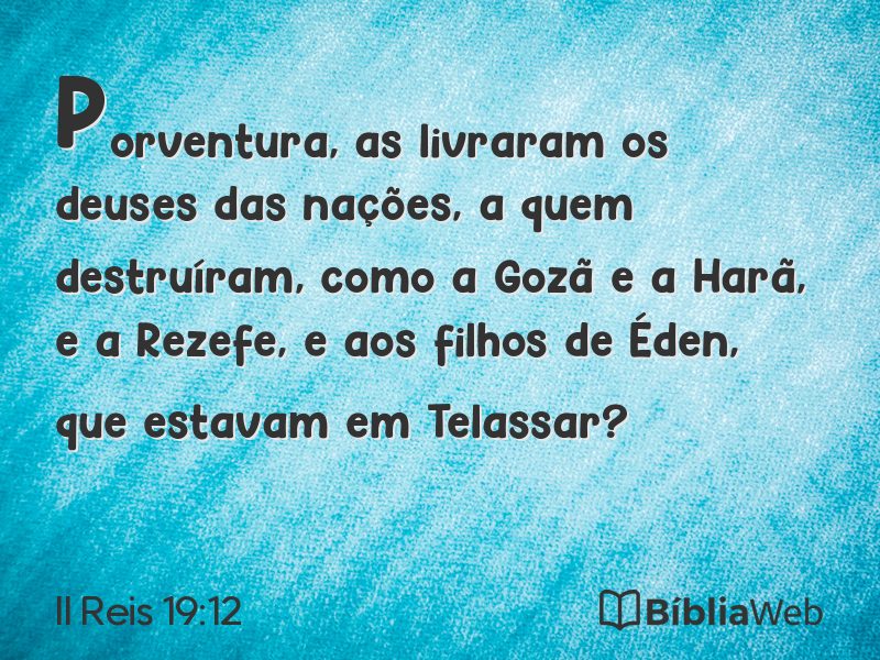 II Reis 19:12 em imagem para compartilhar