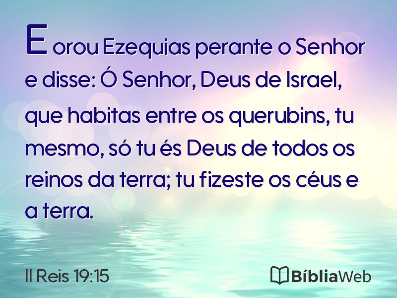 II Reis 19:15 em imagem para compartilhar