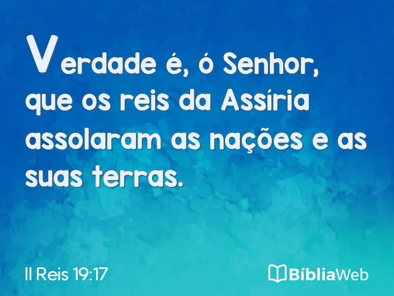 II Reis 19:17 em imagem para compartilhar
