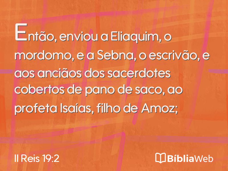 II Reis 19:2 em imagem para compartilhar
