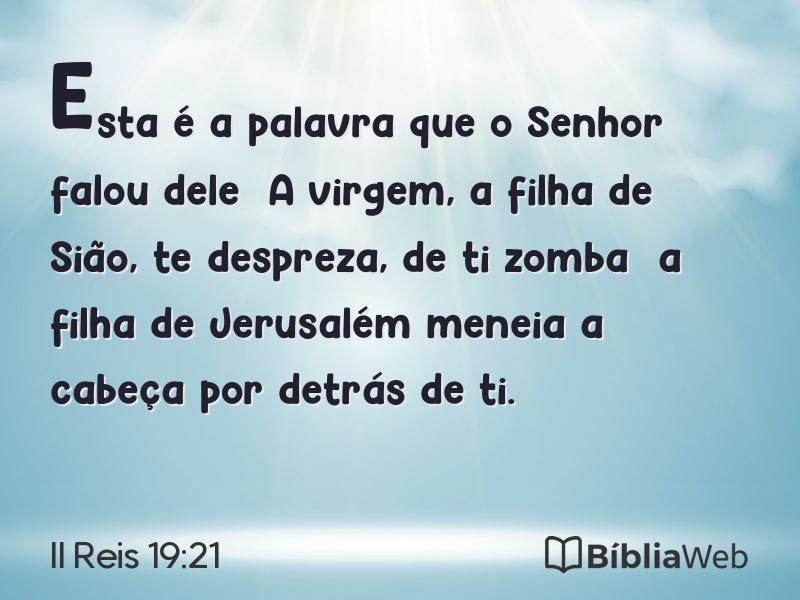 II Reis 19:21 em imagem para compartilhar