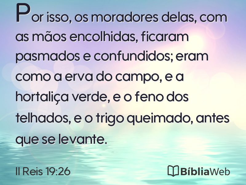 II Reis 19:26 em imagem para compartilhar