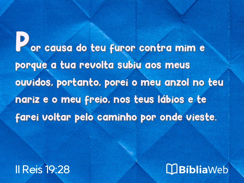 II Reis 19:28 em imagem para compartilhar