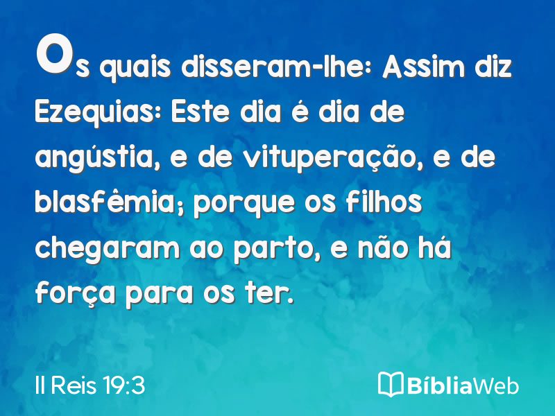 II Reis 19:3 em imagem para compartilhar