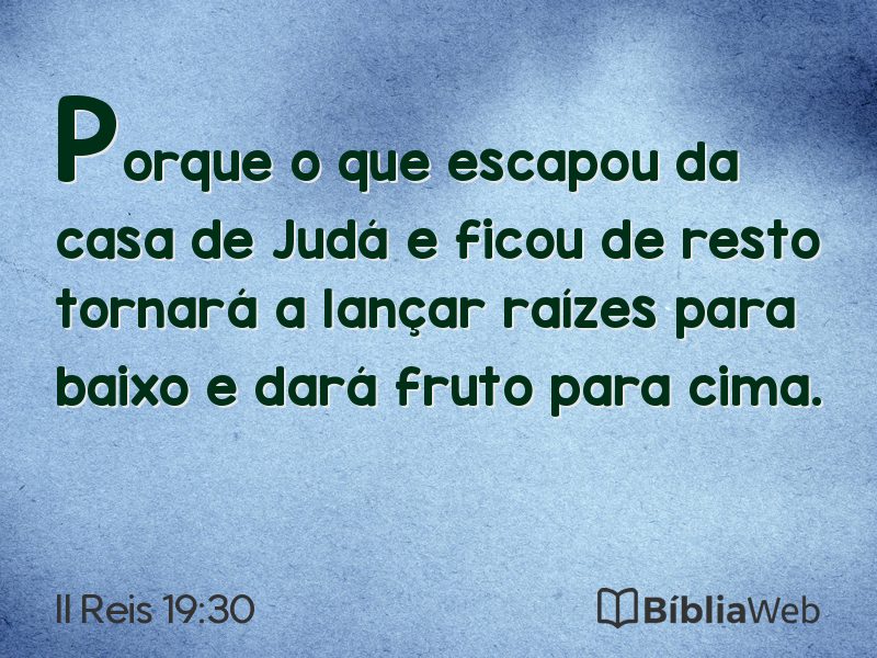 II Reis 19:30 em imagem para compartilhar