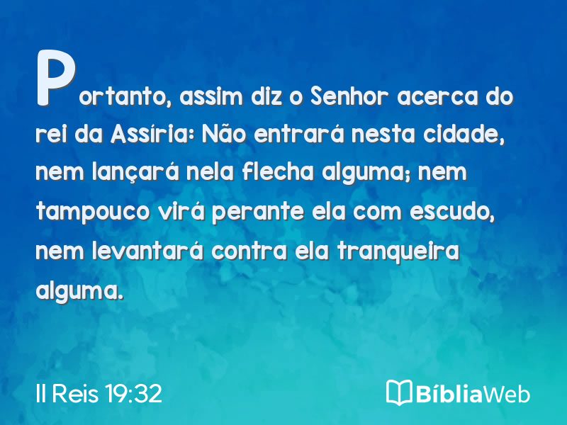 II Reis 19:32 em imagem para compartilhar
