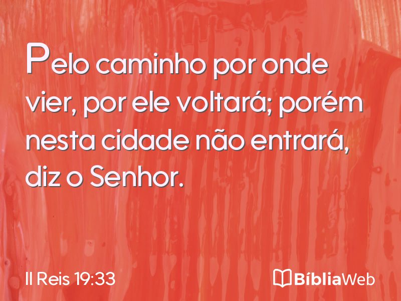II Reis 19:33 em imagem para compartilhar