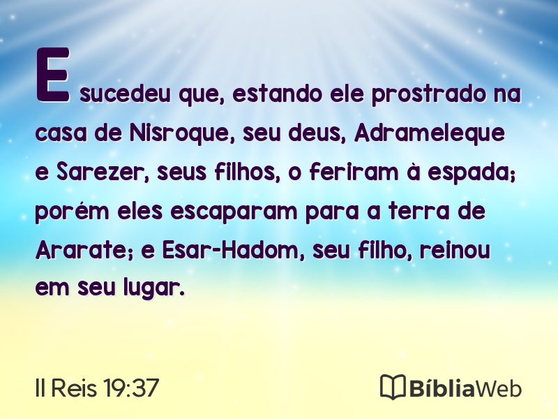 II Reis 19:37 em imagem para compartilhar