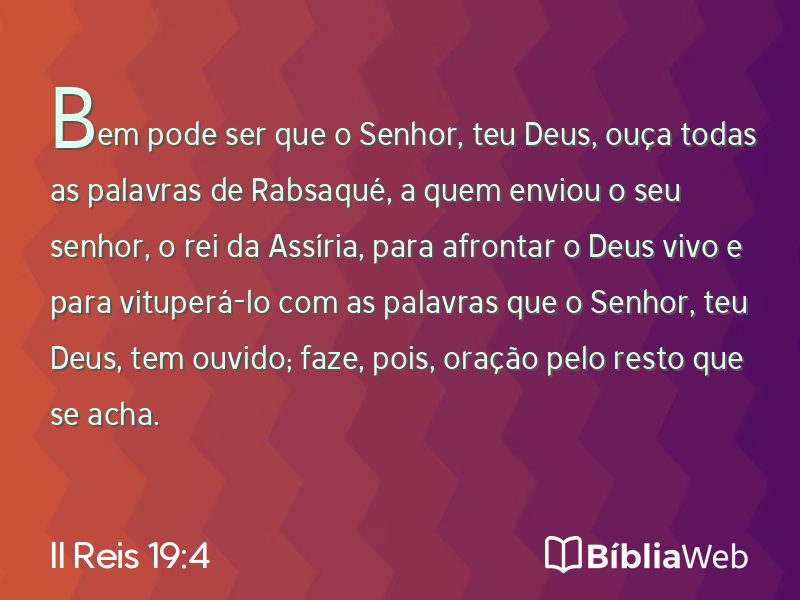 II Reis 19:4 em imagem para compartilhar