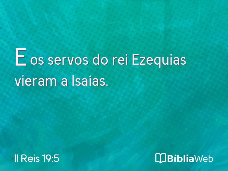 II Reis 19:5 em imagem para compartilhar