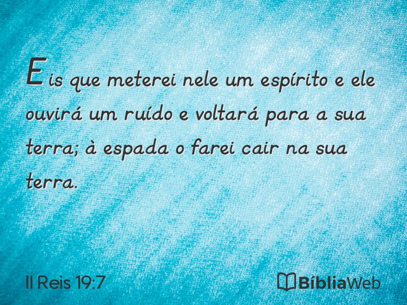 II Reis 19:7 em imagem para compartilhar