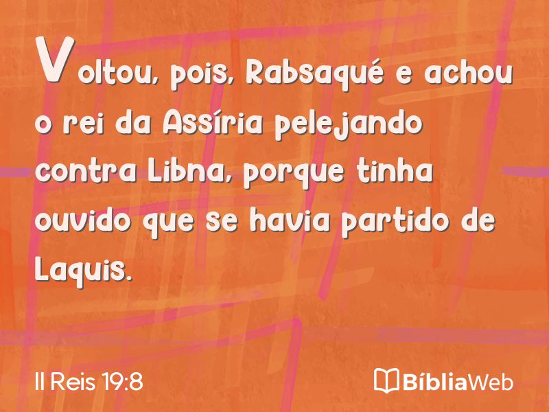 II Reis 19:8 em imagem para compartilhar