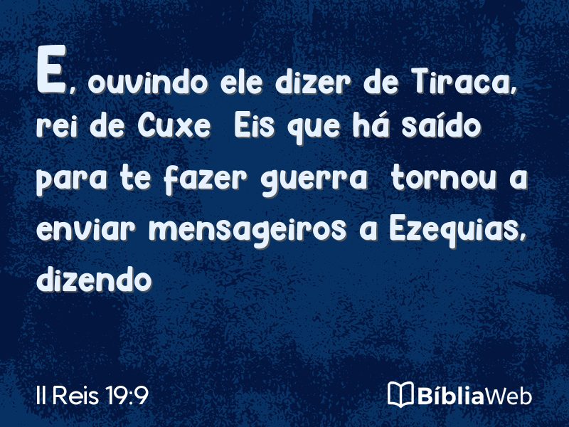 II Reis 19:9 em imagem para compartilhar