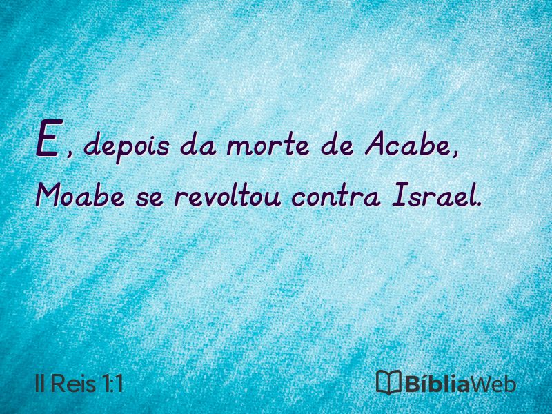 II Reis 1:1 em imagem para compartilhar