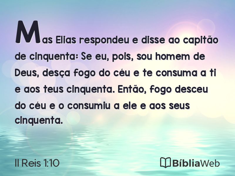 II Reis 1:10 em imagem para compartilhar