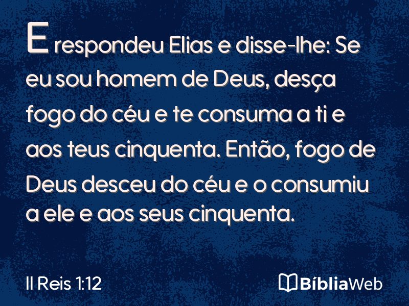 II Reis 1:12 em imagem para compartilhar