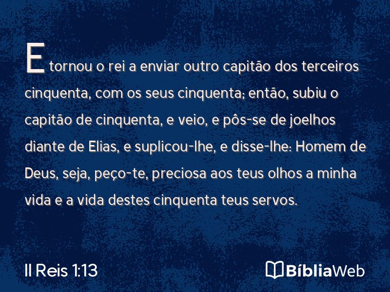 II Reis 1:13 em imagem para compartilhar