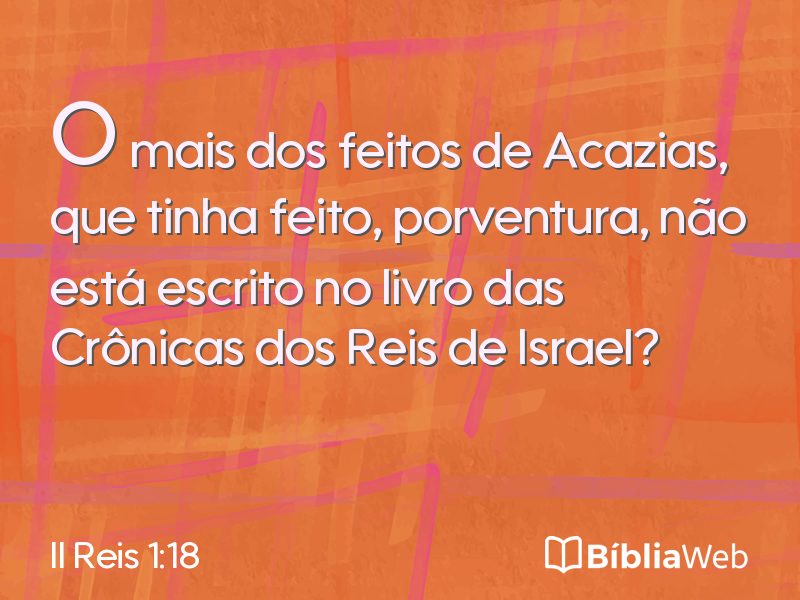 II Reis 1:18 em imagem para compartilhar