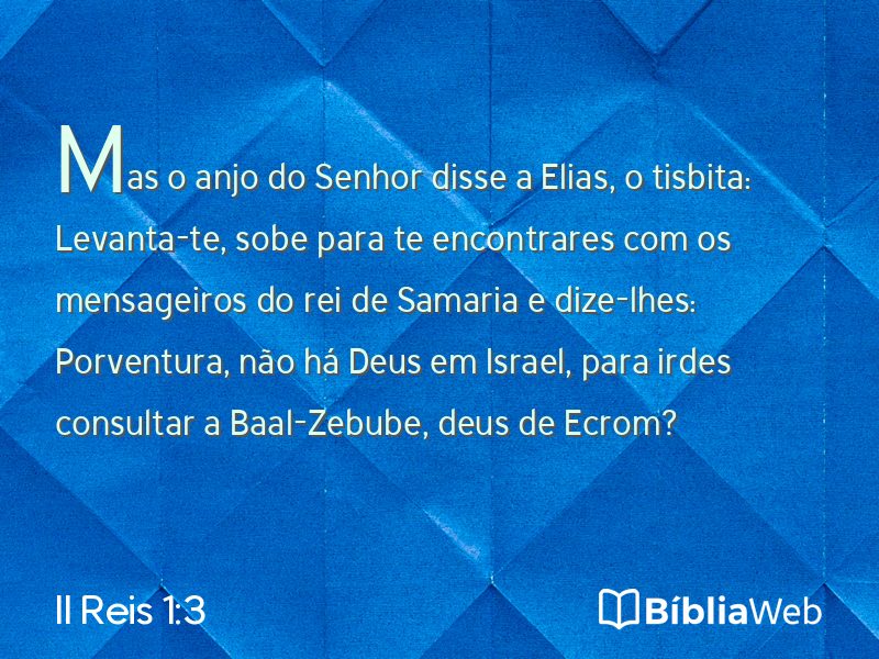 II Reis 1:3 em imagem para compartilhar
