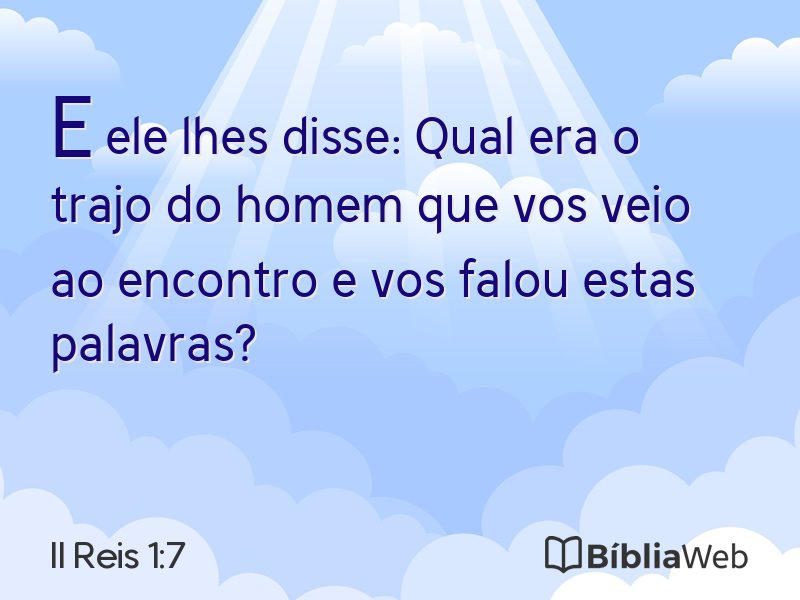 II Reis 1:7 em imagem para compartilhar