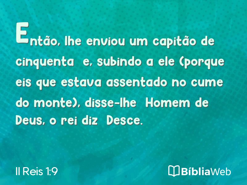 II Reis 1:9 em imagem para compartilhar