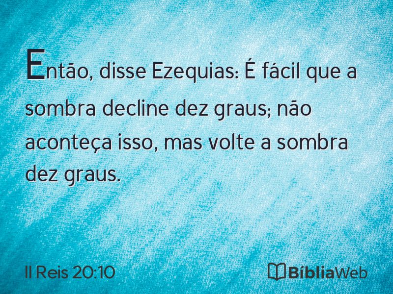 II Reis 20:10 em imagem para compartilhar