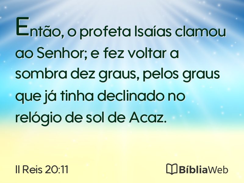 II Reis 20:11 em imagem para compartilhar