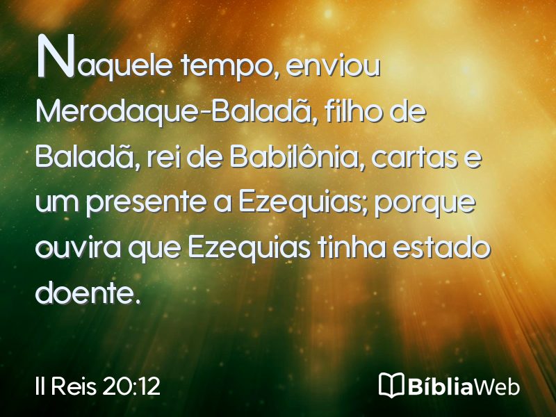 II Reis 20:12 em imagem para compartilhar