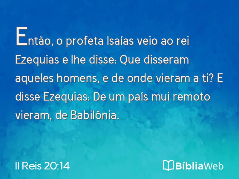 II Reis 20:14 em imagem para compartilhar