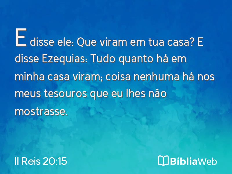 II Reis 20:15 em imagem para compartilhar