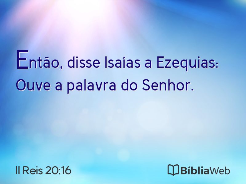II Reis 20:16 em imagem para compartilhar