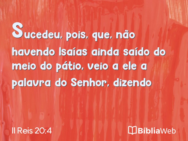 II Reis 20:4 em imagem para compartilhar
