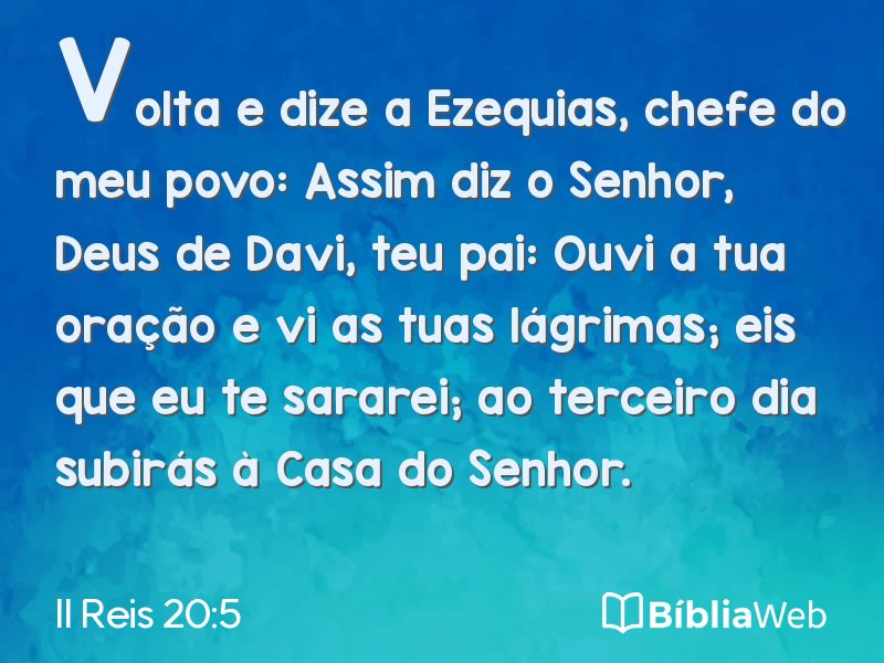 II Reis 20:5 em imagem para compartilhar