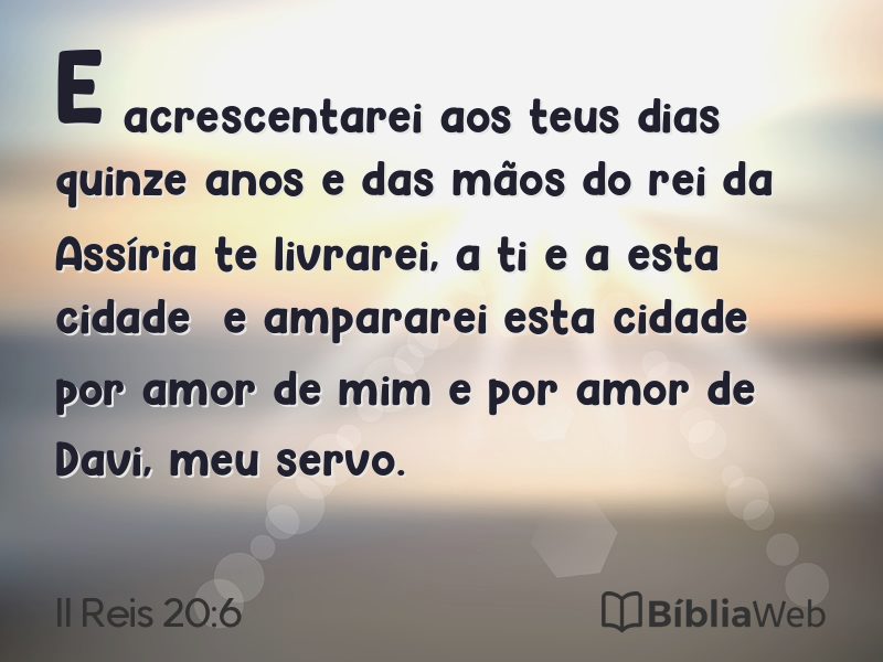 II Reis 20:6 em imagem para compartilhar