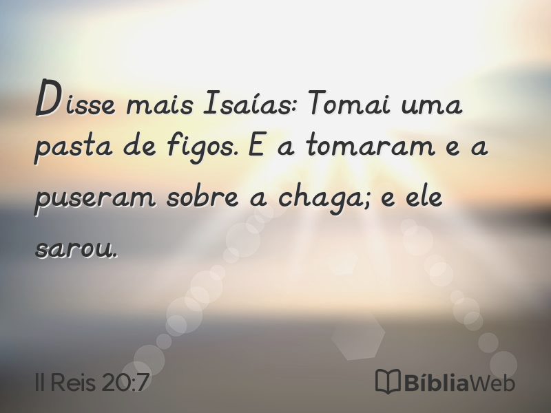 II Reis 20:7 em imagem para compartilhar