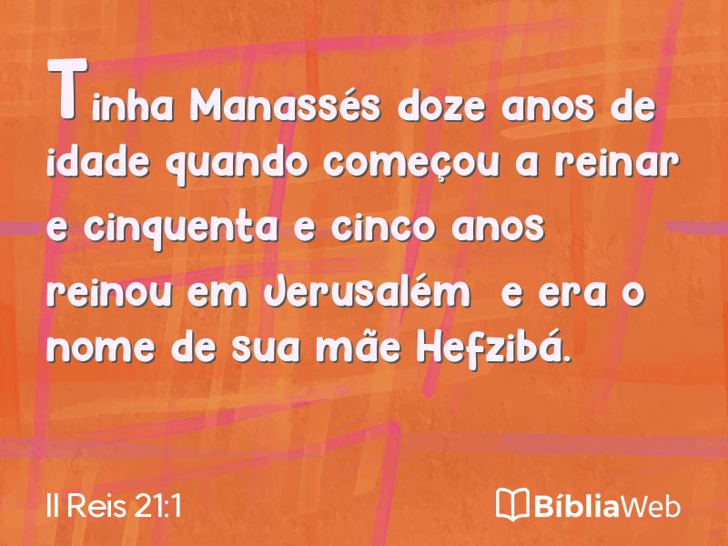 II Reis 21:1 em imagem para compartilhar