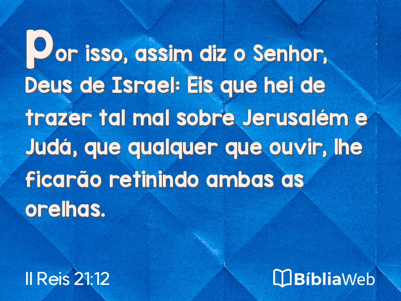 II Reis 21:12 em imagem para compartilhar