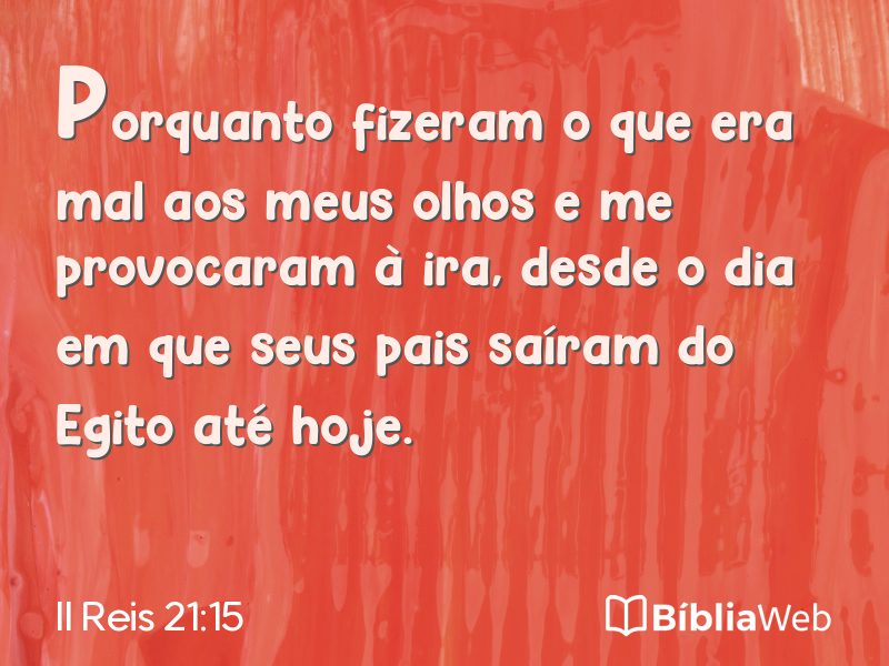 II Reis 21:15 em imagem para compartilhar