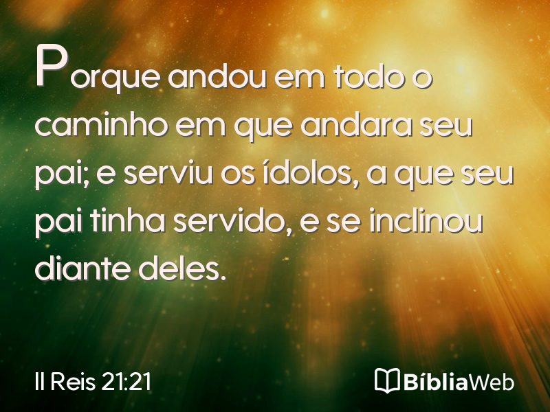 II Reis 21:21 em imagem para compartilhar