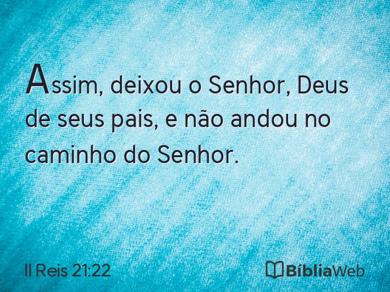 II Reis 21:22 em imagem para compartilhar