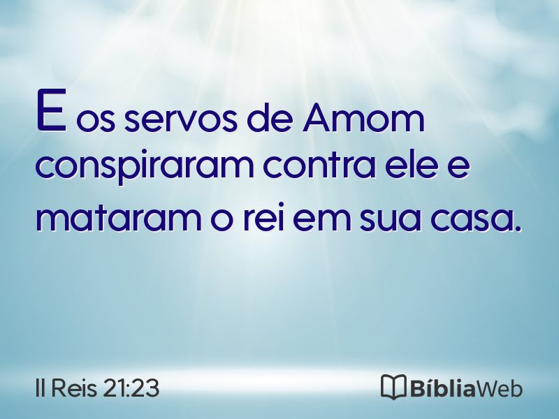 II Reis 21:23 em imagem para compartilhar