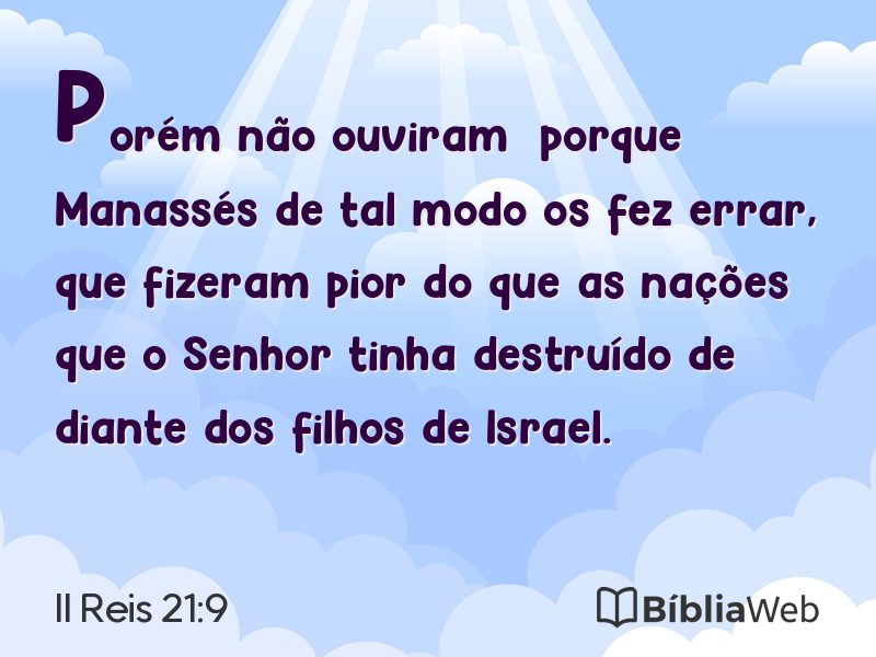 II Reis 21:9 em imagem para compartilhar