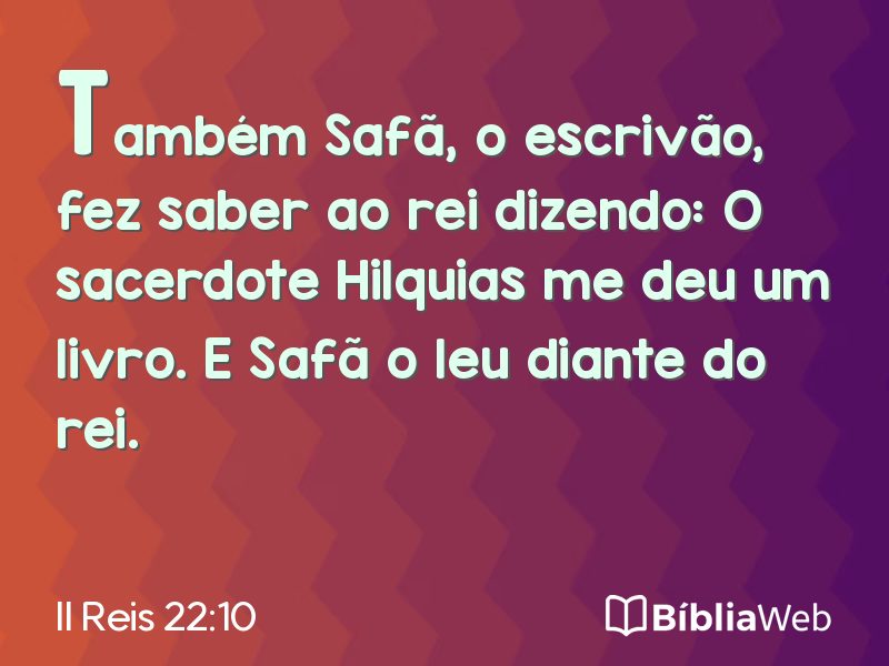 II Reis 22:10 em imagem para compartilhar