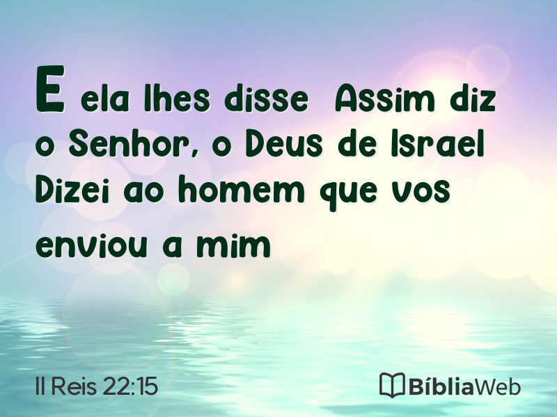 II Reis 22:15 em imagem para compartilhar