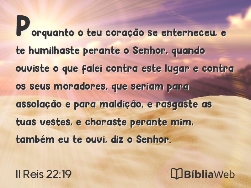II Reis 22:19 em imagem para compartilhar
