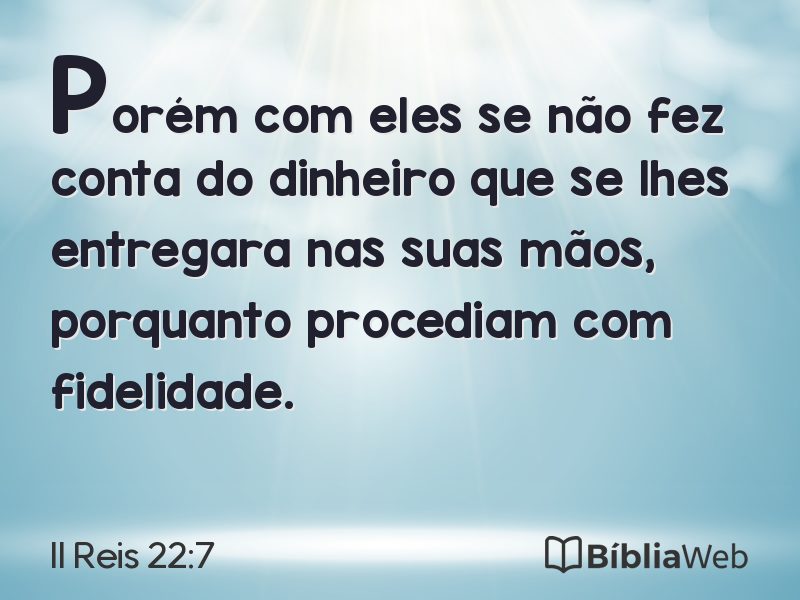 II Reis 22:7 em imagem para compartilhar